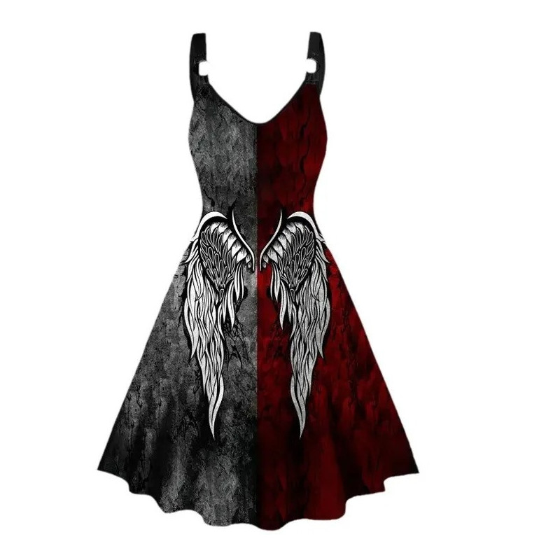 Robe Gothique aux Ailes d'Ange Dark Angel