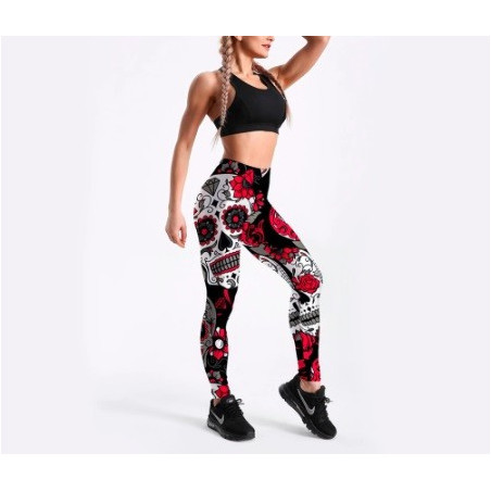 Legging Tete de Mort Mexicaine