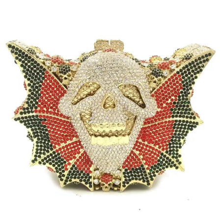 Sac à Main Gothique Crâne et Chauve-Souris - Luxe et Style Unique