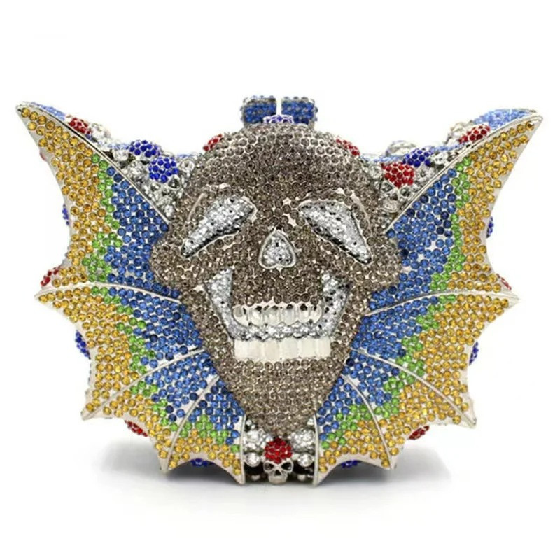 Sac à Main Gothique Crâne et Chauve-Souris - Luxe et Style Unique