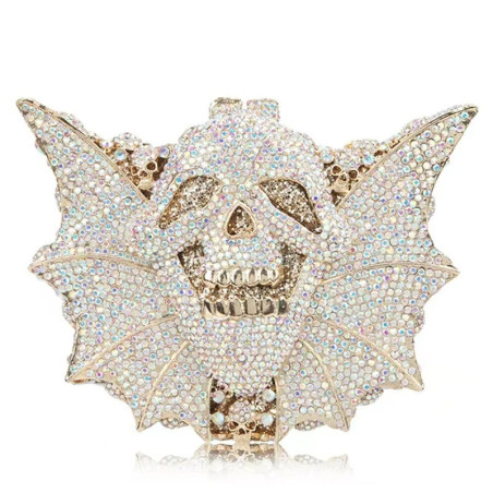 Sac à Main Gothique Crâne et Chauve-Souris - Luxe et Style Unique