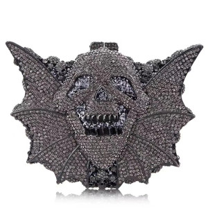 Sac à Main Gothique Crâne et Chauve-Souris - Luxe et Style Unique