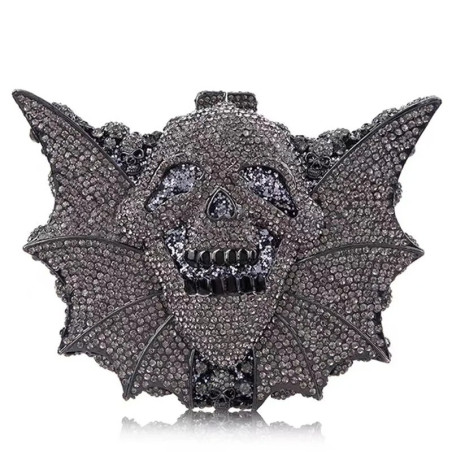 Sac à Main Gothique Crâne et Chauve-Souris - Luxe et Style Unique