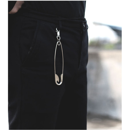 détails du Porte-clés Punk Rock Gothique Grande épingle à Nourrice