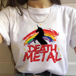 Détails du T-shirt Licorne  Death Metal