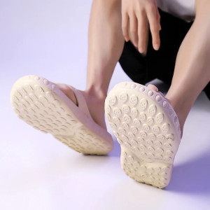 Tongs tête de mort pour hommes Crâne souriant couleur beige