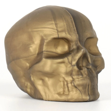 Bouchon de bouteille de vin réutilisable Tête de Mort couleur or
