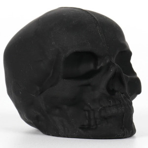 Bouchon de bouteille de vin réutilisable Tête de Mort couleur noir
