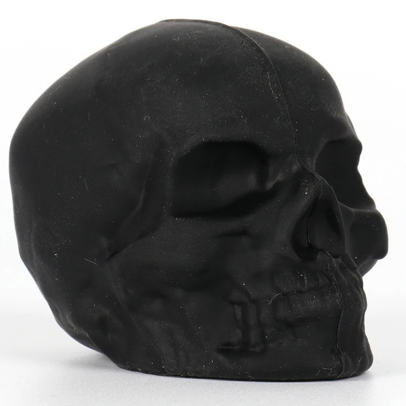 Bouchon de bouteille de vin réutilisable Tête de Mort couleur noir