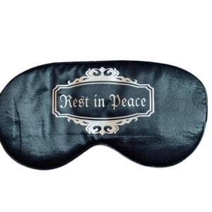 Magnifique Masque de Sommeil Goth inscription Reposes en Paix - "Rest In Peace"