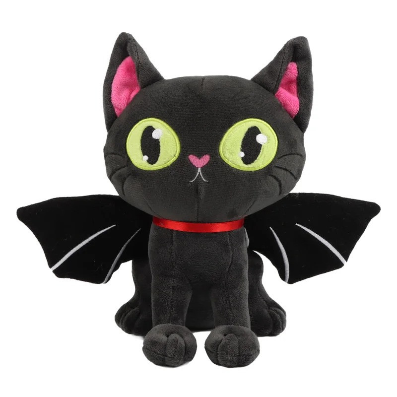 Peluche Petit Chat Noir Chauve-Souris