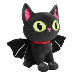 Magnifique Peluche Petit Chat Noir Chauve-Souris