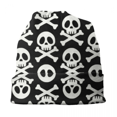Bonnet Tête de Mort Petis Crânes de Pirates porté