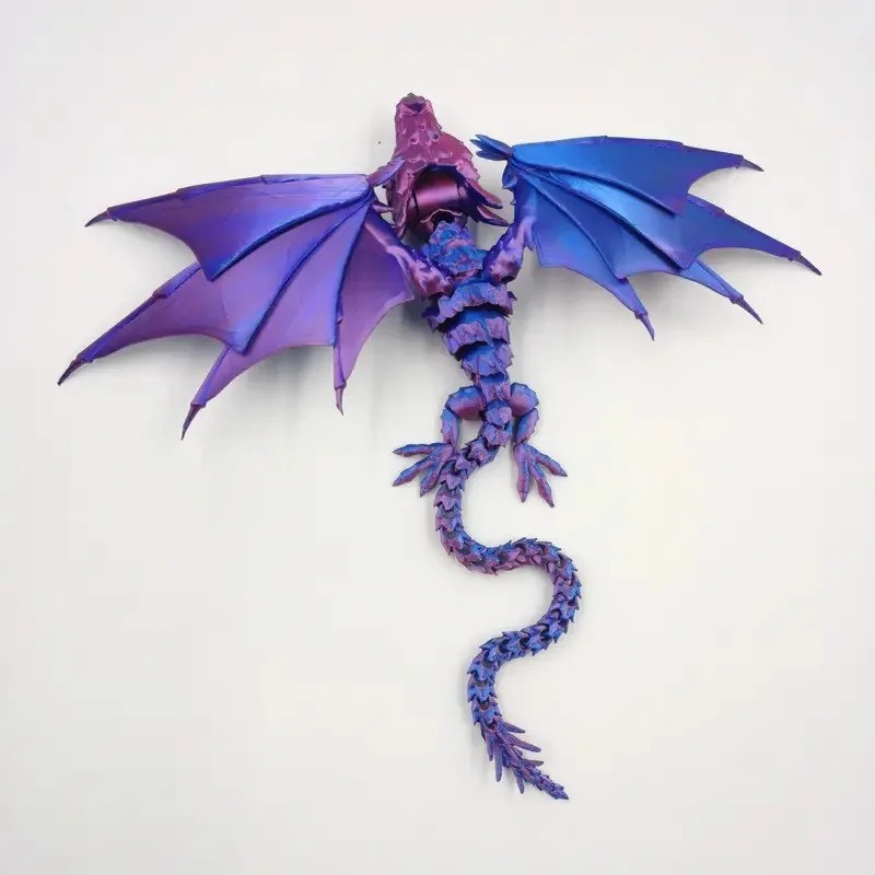 Figurine Dragon Volant Animé Imprression 3D couleur violet