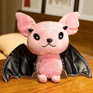 Peluche Chauve-Souris Démon Gothique Rose - Adorable et Unique