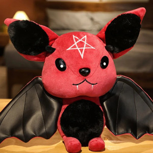 Peluche Chauve-Souris Démon Gothique Mignone Couleur Rouge