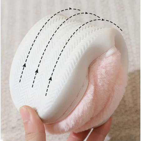 semelle Pantouffles Gothique Chic Petit Chat Sorcier en peluche couleur rose