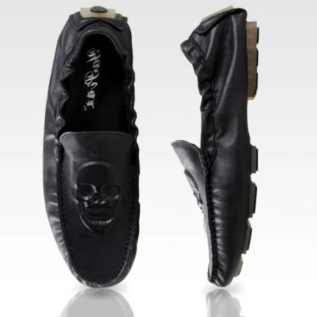 Mocassins Tête de Mort pour Hommes en Cuir - Multi-couleurs Disponible