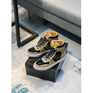 Sneakers Tête de Mort motf Skull Pirates Homme couleur or et noir