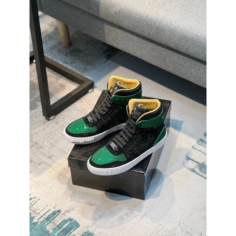 Sneakers Tête de Mort motf Skull Pirates Homme couleur vert et noir