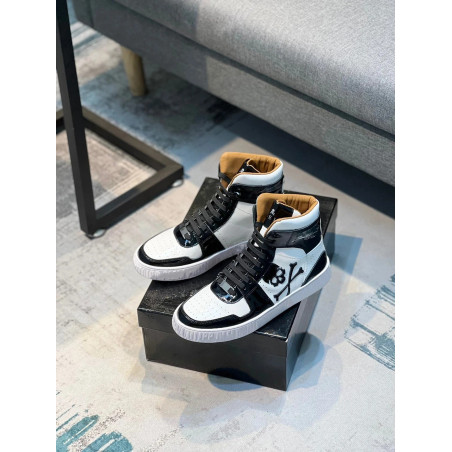 Sneakers Tête de Mort motf Skull Pirates Homme couleur noir et blanc