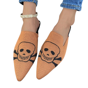 Sandales Tête de Mort mofit Skull - Mules à talons bas pour femmes