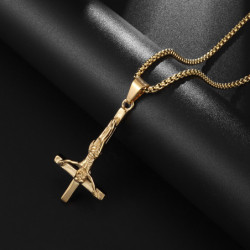 Collier avec crucifix inversé model 1