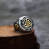 Bague Viking pour homme couleur or argent acier inoxydable