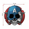 Dimensions Autocollant Vinyle pour voiture Sticker Crâne Captain America 13cm x 9.1cm