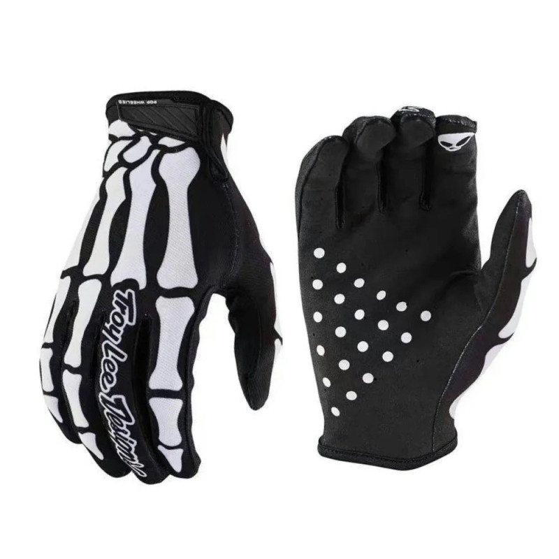 Magnifique Gants cyclisme VTT vélo moto  haut de gamme motif main squelette couleur noir