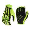 Gants cyclisme VTT vélo moto haut de gamme motif main squelette - couleur vert fluo