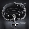 collier Gothique ras du cou en Cuir avec croix antichrist dimensions