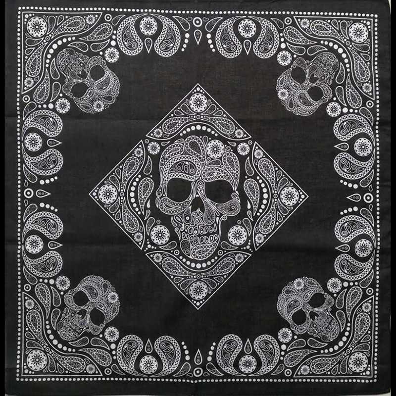 Bandana tête de mort crâne en coton crâne mexicain