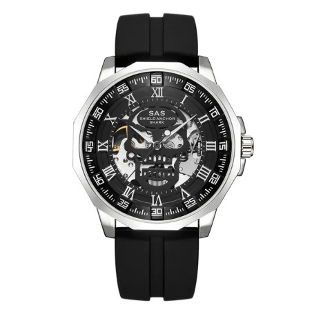Montre Tête de mort rétro classique en acier inoxydable modèle 3