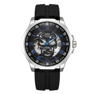 Montre Tête de mort rétro classique en acier inoxydable modèle 6