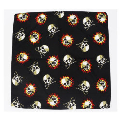 Bandana Serre-tête Motif Pirate Punisher - Coton, Taille Adulte, Unisexe, Pour Biker, Festival, Look Décontracté