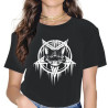 T-shirt Mystique Chat Gothique couleur Noir