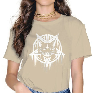 T-shirt Mystique Chat Gothique couleur Beige