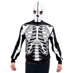 Sweatshirt Squelette avec Masque Tête de Mort