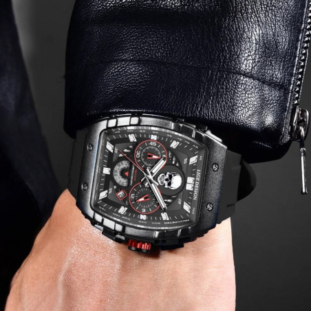 Très Belle Montre Tête de Mort Crâne Souriant