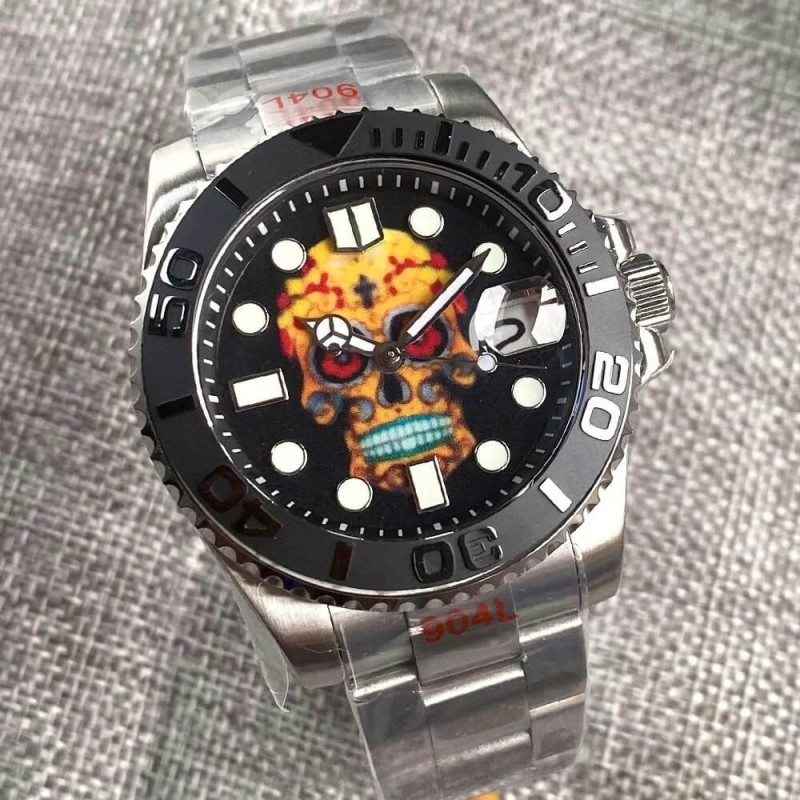 Montre Tête de Mort Mexicaine en Acier Modèle 2