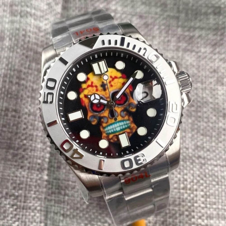 Montre Tête de Mort Mexicaine en Acier Modèle 4
