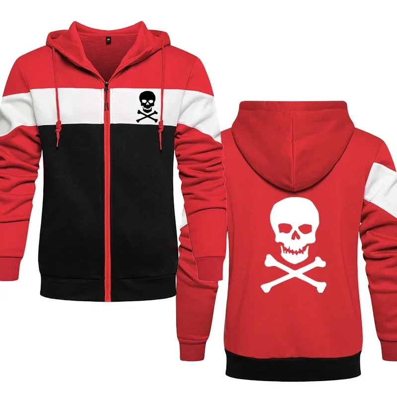 Veste Tête de Mort Sweat à capuche - Édition Pirates "Jolly Roger" couleur rouge