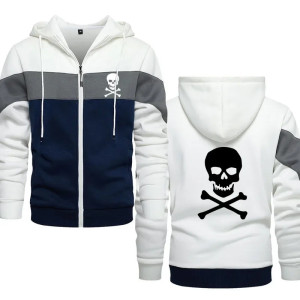 Veste Tête de Mort Sweat à capuche - Édition Pirates "Jolly Roger" couleur blanc