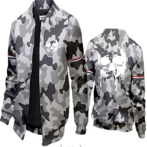 Veste Tête de Mort Urbaine Skull Pirate en Style Varsity couleur Camouflage Urbain