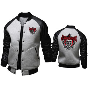 Veste Tête de Mort Urban Legend en Deux Tons couleur Gris