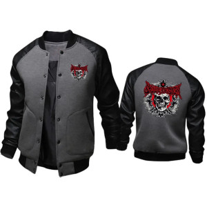Veste Tête de Mort Urban Legend en Deux Tons couleur Gris Foncé