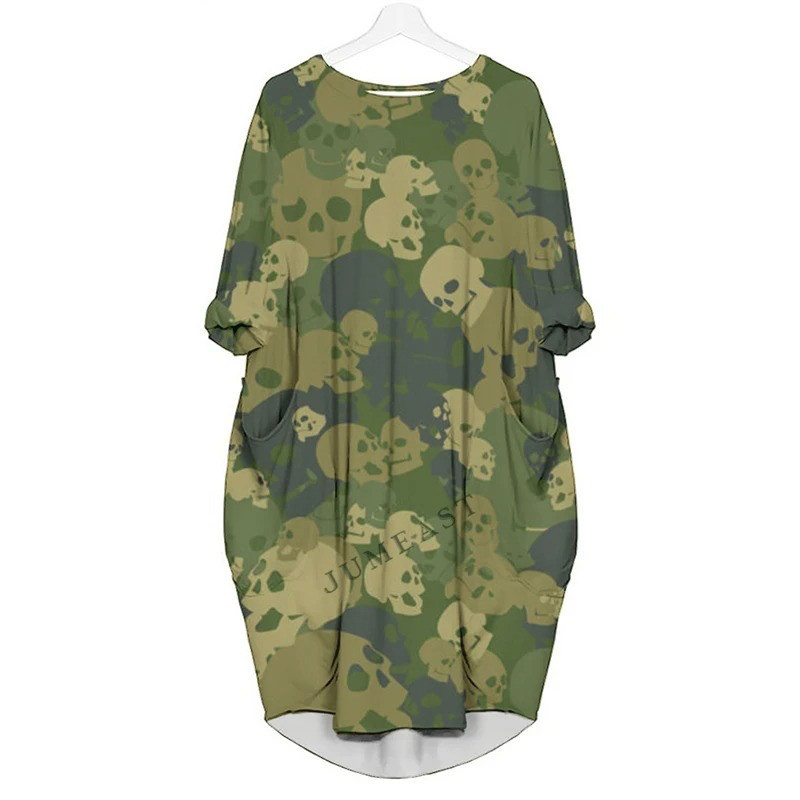 Robe Camouflage Militaire Urbain Tête de Mort modèle 2