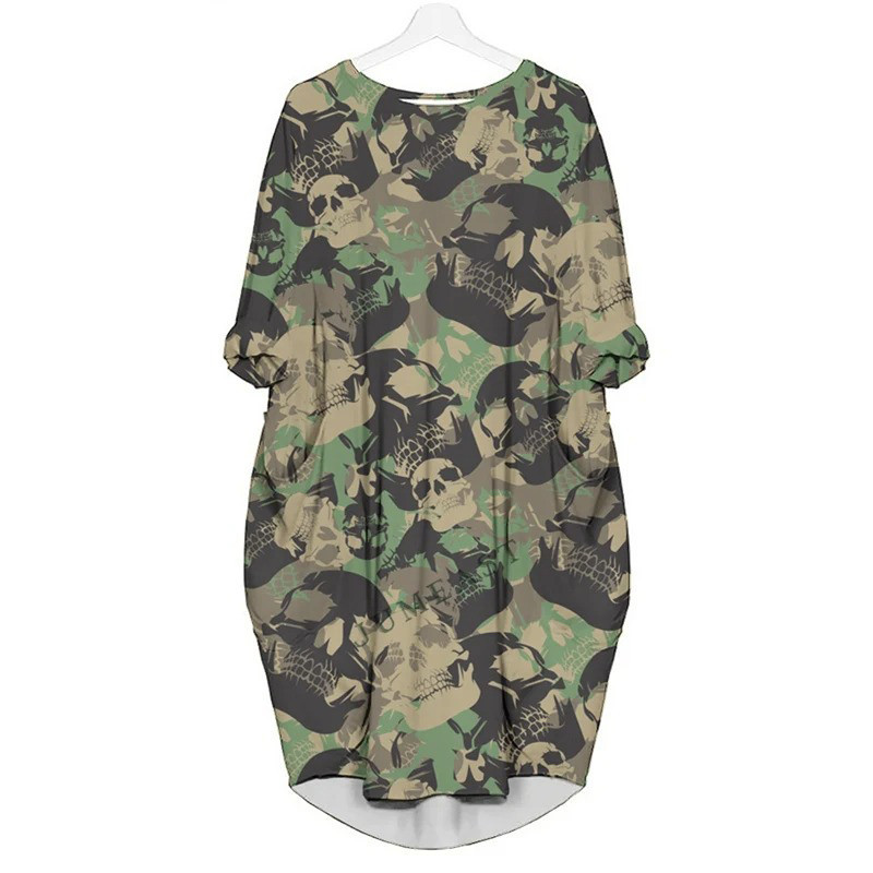 Robe Camouflage Militaire Urbain Tête de Mort modèle 3