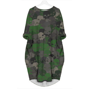 Robe Camouflage Militaire Urbain Tête de Mort modèle 4